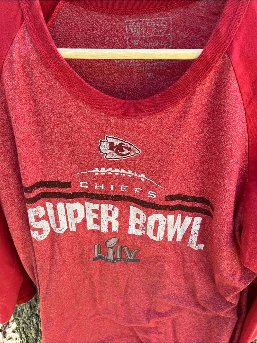 ⭐️Men’s Fanatics KC Chiefs Super Bowl Baseball Tee in size XL